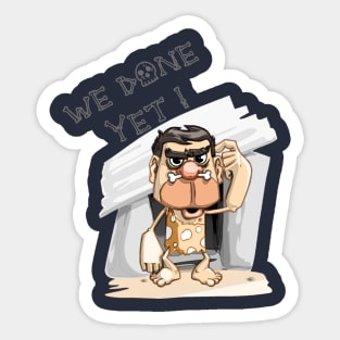 quarantine Cave man 2020 Sticker